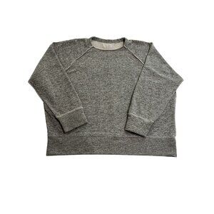 Mr. Completely Reverse Front Crew Sweat in Heather Grey